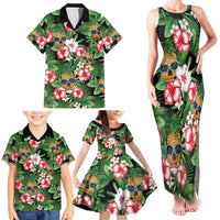 Pineapple Skull Aloha Hawaii Family Matching Tank Maxi Dress and Hawaiian Shirt Summer Vibes Tropical Seamless Pattern LT14 - Polynesian Pride