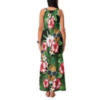 Pineapple Skull Aloha Hawaii Family Matching Tank Maxi Dress and Hawaiian Shirt Summer Vibes Tropical Seamless Pattern LT14 - Polynesian Pride