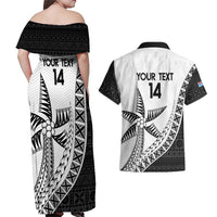 Custom Fiji Rugby Couples Matching Off Shoulder Maxi Dress and Hawaiian Shirt Go Champions Fijian Tapa Cloth LT14 - Polynesian Pride