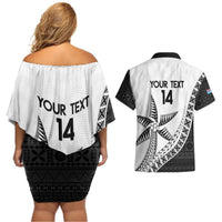Custom Fiji Rugby Couples Matching Off Shoulder Short Dress and Hawaiian Shirt Go Champions Fijian Tapa Cloth LT14 - Polynesian Pride