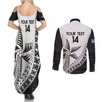 Custom Fiji Rugby Couples Matching Summer Maxi Dress and Long Sleeve Button Shirt Go Champions Fijian Tapa Cloth LT14 - Polynesian Pride