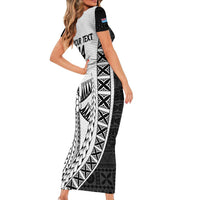 Custom Fiji Rugby Family Matching Short Sleeve Bodycon Dress and Hawaiian Shirt Go Champions Fijian Tapa Cloth LT14 - Polynesian Pride