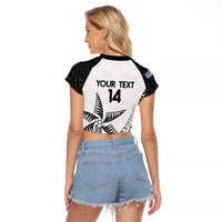 Custom Fiji Rugby Raglan Cropped T Shirt Go Champions Fijian Tapa Cloth LT14 - Polynesian Pride