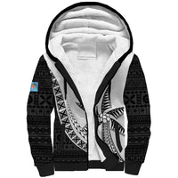 Custom Fiji Rugby Sherpa Hoodie Go Champions Fijian Tapa Cloth LT14 Unisex White - Polynesian Pride