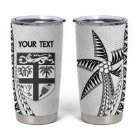 Custom Fiji Rugby Tumbler Cup Go Champions Fijian Tapa Cloth LT14 White - Polynesian Pride