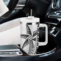 Custom Fiji Rugby Tumbler With Handle Go Champions Fijian Tapa Cloth LT14 - Polynesian Pride