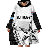 Custom Fiji Rugby Wearable Blanket Hoodie Go Champions Fijian Tapa Cloth LT14 - Polynesian Pride