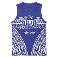 Personalised Queen Salote College Basketball Jersey Kolisi Fefine 100th Anniversary Kupesi Blue LT14 - Polynesian Pride