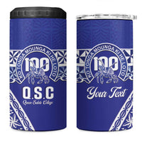 Personalised Queen Salote College 4 in 1 Can Cooler Tumbler Kolisi Fefine 100th Anniversary Kupesi Blue LT14 One Size: 16 oz Blue - Polynesian Pride
