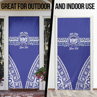 Personalised Queen Salote College Door Cover Kolisi Fefine 100th Anniversary Kupesi Blue LT14 - Polynesian Pride
