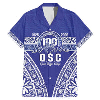 Personalised Queen Salote College Family Matching Mermaid Dress and Hawaiian Shirt Kolisi Fefine 100th Anniversary Kupesi Blue LT14 Dad's Shirt - Short Sleeve Blue - Polynesian Pride