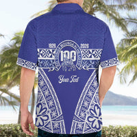 Personalised Queen Salote College Hawaiian Shirt Kolisi Fefine 100th Anniversary Kupesi Blue LT14 - Polynesian Pride