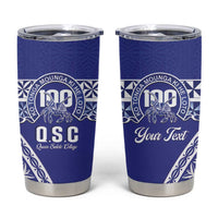 Personalised Queen Salote College Tumbler Cup Kolisi Fefine 100th Anniversary Kupesi Blue LT14 Blue - Polynesian Pride