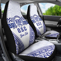 Personalised Queen Salote College Car Seat Cover Kolisi Fefine 100th Anniversary Kupesi White LT14 - Polynesian Pride