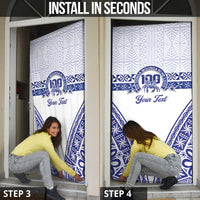 Personalised Queen Salote College Door Cover Kolisi Fefine 100th Anniversary Kupesi White LT14 - Polynesian Pride