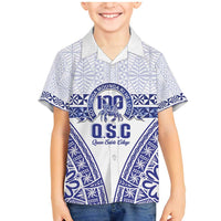 Personalised Queen Salote College Family Matching Mermaid Dress and Hawaiian Shirt Kolisi Fefine 100th Anniversary Kupesi White LT14 Son's Shirt White - Polynesian Pride
