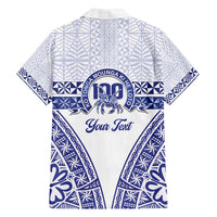 Personalised Queen Salote College Family Matching Summer Maxi Dress and Hawaiian Shirt Kolisi Fefine 100th Anniversary Kupesi White LT14 - Polynesian Pride