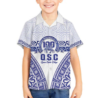 Personalised Queen Salote College Kid Hawaiian Shirt Kolisi Fefine 100th Anniversary Kupesi White LT14 Kid White - Polynesian Pride