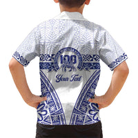 Personalised Queen Salote College Kid Hawaiian Shirt Kolisi Fefine 100th Anniversary Kupesi White LT14 - Polynesian Pride