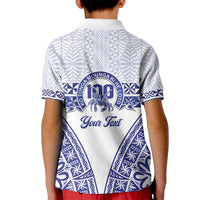 Personalised Queen Salote College Kid Polo Shirt Kolisi Fefine 100th Anniversary Kupesi White LT14 - Polynesian Pride
