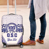 Personalised Queen Salote College Luggage Cover Kolisi Fefine 100th Anniversary Kupesi White LT14 White - Polynesian Pride