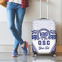 Personalised Queen Salote College Luggage Cover Kolisi Fefine 100th Anniversary Kupesi White LT14 - Polynesian Pride