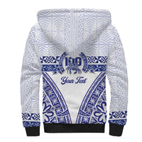 Personalised Queen Salote College Sherpa Hoodie Kolisi Fefine 100th Anniversary Kupesi White LT14 - Polynesian Pride