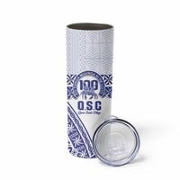 Personalised Queen Salote College Skinny Tumbler Kolisi Fefine 100th Anniversary Kupesi White LT14 - Polynesian Pride