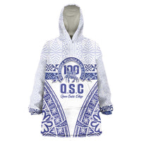Personalised Queen Salote College Wearable Blanket Hoodie Kolisi Fefine 100th Anniversary Kupesi White LT14 One Size White - Polynesian Pride