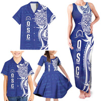Personalised Queen Salote College Family Matching Tank Maxi Dress and Hawaiian Shirt QSC Est 1926 Ngatu Pattern LT14 - Polynesian Pride