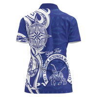 Personalised Queen Salote College Women Polo Shirt QSC Est 1926 Ngatu Pattern - Polynesian Pride