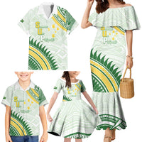 Personalised Samoa Ua Potopoto Family Matching Mermaid Dress and Hawaiian Shirt SUP Est 2025 Samoan Pattern LT14 - Polynesian Pride