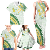 Personalised Samoa Ua Potopoto Family Matching Tank Maxi Dress and Hawaiian Shirt SUP Est 2025 Samoan Pattern LT14 - Polynesian Pride