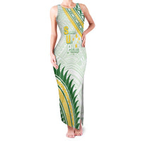 Personalised Samoa Ua Potopoto Family Matching Tank Maxi Dress and Hawaiian Shirt SUP Est 2025 Samoan Pattern LT14 Mom's Dress White - Polynesian Pride