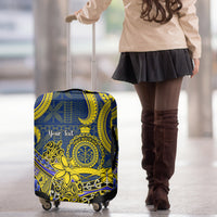 Personalised Niue Peniamina Gospel Day Luggage Cover Unique Niean Hiapo LT14 - Polynesian Pride