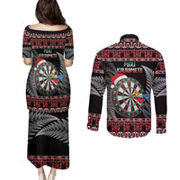 All I Want For Christmas Is Darts New Zealand Couples Matching Puletasi and Long Sleeve Button Shirt LT14 - Polynesian Pride