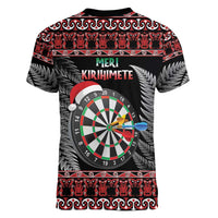 All I Want For Christmas Is Darts New Zealand Women V-Neck T-Shirt LT14 - Polynesian Pride