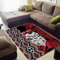 Personalised New Zealand Christmas Area Rug Meri Kirihimete Maori Wheku - Taniko Art LT14 - Polynesian Pride