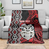 Personalised New Zealand Christmas Blanket Meri Kirihimete Maori Wheku - Taniko Art LT14 - Polynesian Pride