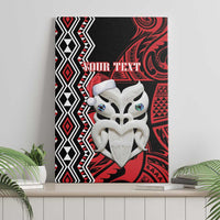 Personalised New Zealand Christmas Canvas Wall Art Meri Kirihimete Maori Wheku - Taniko Art LT14 - Polynesian Pride