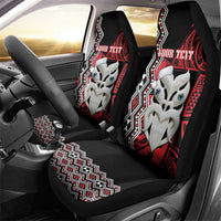 Personalised New Zealand Christmas Car Seat Cover Meri Kirihimete Maori Wheku - Taniko Art LT14 - Polynesian Pride