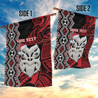 Personalised New Zealand Christmas Garden Flag Meri Kirihimete Maori Wheku - Taniko Art LT14 - Polynesian Pride