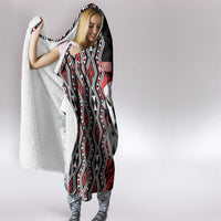 Personalised New Zealand Christmas Hooded Blanket Meri Kirihimete Maori Wheku - Taniko Art LT14 - Polynesian Pride