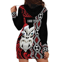 Personalised New Zealand Christmas Hoodie Dress Meri Kirihimete Maori Wheku - Taniko Art LT14 - Polynesian Pride