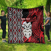 Personalised New Zealand Christmas Quilt Meri Kirihimete Maori Wheku - Taniko Art LT14 - Polynesian Pride
