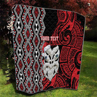 Personalised New Zealand Christmas Quilt Meri Kirihimete Maori Wheku - Taniko Art LT14 - Polynesian Pride