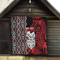 Personalised New Zealand Christmas Quilt Meri Kirihimete Maori Wheku - Taniko Art LT14 - Polynesian Pride