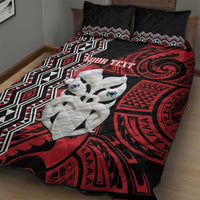 Personalised New Zealand Christmas Quilt Bed Set Meri Kirihimete Maori Wheku - Taniko Art LT14 - Polynesian Pride