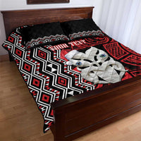 Personalised New Zealand Christmas Quilt Bed Set Meri Kirihimete Maori Wheku - Taniko Art LT14 - Polynesian Pride
