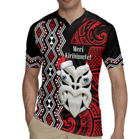 Personalised New Zealand Christmas Rugby Jersey Meri Kirihimete Maori Wheku - Taniko Art LT14 - Polynesian Pride